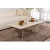 Image de Skye Decor, Sabin - Travertine, Couchtisch, Travertine, 100 % MELAMINBESCHICHICHTETETETE SPANPLATTEN, 119 x 60 x 40 cm
