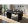 Image de Skye Decor, Sablin - Wood Black, Table de salle à manger, bois noir, plateau 100 % mélamine, 180 x 89,5 x 75 cm
