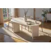 Image de Skye Decor, Sablin - Wood White, Table de salle à manger, bois blanc, plateau 100 % mélamine, 180 x 89,5 x 75 cm