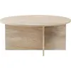 Image de Skye Decor, Soleil - Travertine, table basse, travertin, plateau 100 % mélamine, 90 x 90 x 40 cm