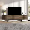 Image de Skye Decor, modèle Hege - Noyer, noir, support TV, bois de noyer, 100% panneau de fibres mélaminé, 180 x 30 x 44,6 cm