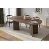Image de Skye Decor, Sabella - Noyer, table à manger, noyer, plateau 100 % mélaminé, 200 x 90 x 75 cm