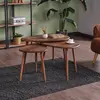 Image de Skye Decor, Alvin - Noyer, ensemble de tables basses, noyer, 100 % MDF, 80 x 52 x 50 cm