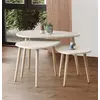 Image de Skye Decor, Alvin - Travertine, ensemble de tables basses, travertin, 100 % MDF, 80 x 52 x 50 cm