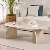 Image de Skye Decor, Melina - Travertine, table basse, travertin, PANNEAU DE PARTICULES 100 % MÉLAMINÉ, 120 x 60 x 40 cm