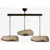 Image de Ahd Amazing Home Design   Suspension 3 Lumières En Métal Et Béton   Abat-jours En Béton   Hauteur Réglable   Pour Salle À Manger   58 X 32 X 62 Cm