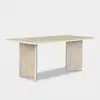 Image de Table À Manger Moderne Linza 180x90 Cm En Mélamine - Beige