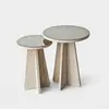 Image de Ensemble de deux tables basses rondes, empilables, modèle Luna