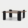 Image de Table Basse De Salon Moderne En Bois 90x90 Cm Marais - Noir