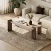Image de Skye Decor, Table basse Nesting (3 pièces) - Chêne saphir, 100% mélaminé, 100% panneau de particules mélaminé, idéale pour un bureau à domicile moderne : [code parent]