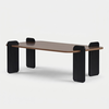 Image de Table Basse Moderne En Bois Mélaminé Renard - Noir