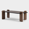 Image de Table Basse Moderne En Bois Mélaminé Renard - Noyer