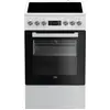 Image de Cuisinière vitrocéramique 60l 4 feux blanc - Beko - FSE57302GWC -