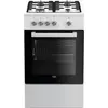Image de Cuisinière gaz 68l 4 feux blanc - Beko - FSG52000DWC -