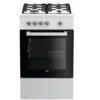 Image de Cuisinière au Gaz BEKO FSG52000DWC 50 cm 4 foyers Four 68 L Convection naturelle Blanc - Neuf