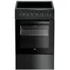 Image de BEKO FSS57100GAC - Cuisinière indépendante - 4 plaques vitro-céramiques - four à air chaud - 65 L - L 50 x H 85 cm - Anthracite