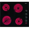 Image de Table de cuisson vitrocéramique 58cm 4 feux 5800w noir - Beko - HIC64100 -