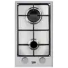 Image de Table de cuisson gaz domino BEKO HDCG32220FX 30 cm 2 brûleurs acier inoxydable avec allumage intégré et sécurité thermocouple Inox - Neuf