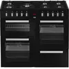 Image de Cuisinière pose libre Beko PF335325DB 6 brûleurs gaz + wok double couronne, 3 fours électriques dont gril, affichage digital, noir - Neuf
