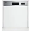 Image de Beko BDSN153E3X, Semi-encastrable, Format standard (60 cm), Argent, Commandes tactiles, Éclairage LED, 4 paniers
