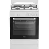 Image de Cuisinière 60 x 60 x 85 cm | 3 gaz + 1 plaque chauffante | Convection BEKO - FBS63121WD - Neuf