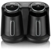Image de Arzum OKKA Minio 880W Duo Cafetière turque, capacité de 1 à 8 tasses, cafetière lavable noir/argenté