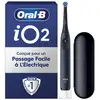 Image de Brosse à dents électrique rechargeable Oral-B iO Series 2 avec étui de voyage 3 modes capteur de pression Noir bleu - Neuf