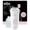 Image de Épilateur Électrique - Braun - Se5-011 - 2 Modes - 40 Min - Étanche - Blanc / Rose