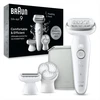 Image de Braun Silk-épil 9 Ses9-061 Épilateur Électrique Wet & Dry, 40 Pinces, 2 Vitesses, Tête Oscillante, Rechargeable, Argent