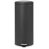 Image de Poubelle à pédale Brabantia NewIcon 30 L | Couvercle anti-odeurs silencieux et bac en plastique | Poubelle compacte antidérapante pour cuisine, bureau, salle de bain ou chambre | Mineral Infinite Grey en occasion ou reconditionné