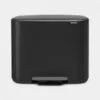 Image de Brabantia Bo Pedal - Poubelle, Acier Inoxydable, 2 Bacs Intérieurs, Noir, 11 + 23 Litres