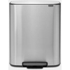 Image de BRABANTIA Poubelle à pédale Bo 2 seaux 30+.30 L acier mat
