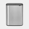 Image de Brabantia Bo Touch Bin Recycling, 2 x 30L, acier mat résistant aux empreintes digitales, 2 seaux intérieurs (2x30L)