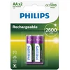 Image de Batteries philips rechargeables r-6 2600mah pack 2