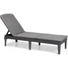 Image de Allibert sunlounger Chaise longue Jaipur avec revêtement, couleur graphite/gris
