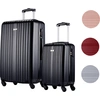 Image de Slazenger Set de valises 2 pièces Trolley bagage à main (S) et valise de voyage grande (M/L) - Set de valises rigides en ABS - 360° roulettes - serrure à combinaison - noir