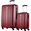 Image de Slazenger Set de valises 2 pièces - Trolley à bagages à main 26L et valise de voyage spacieuse 71L - rouge bourgogne