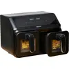 Image de alpina Double Airfryer XXL - Air Fryer 2 chambres de 4L - Friteuse à air chaud avec écran tactile numérique - Four à air chaud pour 6 personnes et plus - 8 programmes de cuisson - Mode Sync - Fonction minuterie