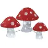 Image de Pack 3 Champignons Acrylique Lumineo Décoration Lumineuse Extérieure Design - Lumineo