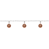Image de Guirlande fixe à piles 10 Leds avec boules cuivrées éclairent white warm 1,3m