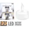 Image de Set de bougies chauffe-plat 4 pièces bougies LED blanches