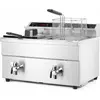 Image de HENDI Friteuse à induction - avec robinet de vidange 2x8 l, Profi Line, 16L, 230V/7000W, 577x609x(H)410mm