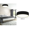 Image de Plafonnier avec abat-jour en tissu noir 60cm textile Lampe de plafond abat-jour en tissu