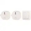 Image de Set d'interrupteurs radio : 2x interrupteurs encastrables - 1x interrupteur mural double Bouton-poussoir radio blanc