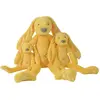 Image de Happy Horse Doudou lapin Richie jaune - Lapin en peluche 38cm