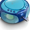 Image de Lenco SCD-650BU - Radio FM portable avec lecteur CD/MP3 - port USB - karaoké - microphone - effets lumineux - bleu