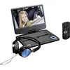 Image de Lenco DVP-910BU - Lecteur de DVD portable 9 pouces avec casque et fixation à l'appui-tête - batterie intégrée - entrée USB - bleu/noir