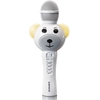 Image de Microphone karaoké Bluetooth avec emplacement pour carte SD, lumières LED, blanc