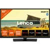 Image de Lenco LED-3263BK (V2) - Smart TV 32 pouces Android avec adaptateur 12 V pour voiture, noir
