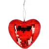 Image de Boule disco COEUR facettes ROUGE 19cm (coeur Rouge)